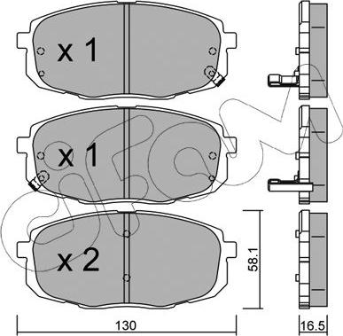 Cifam 822-513-0 - Brake Pad Set, disc brake autospares.lv