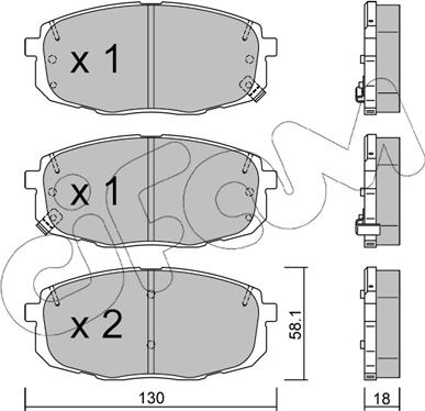 Cifam 822-513-1 - Brake Pad Set, disc brake autospares.lv