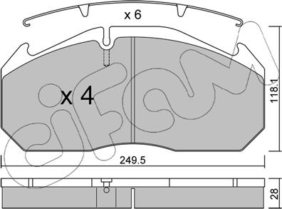 Cifam 822-586-0 - Brake Pad Set, disc brake autospares.lv