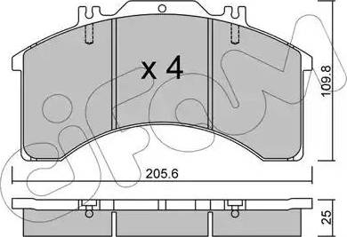 Cifam 822-580-0 - Brake Pad Set, disc brake autospares.lv
