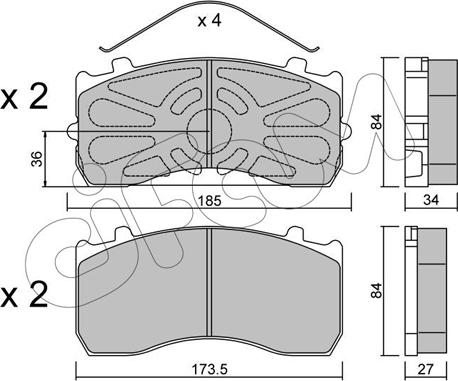 Cifam 822-583-0 - Brake Pad Set, disc brake autospares.lv