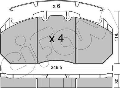 Cifam 822-587-0 - Brake Pad Set, disc brake autospares.lv