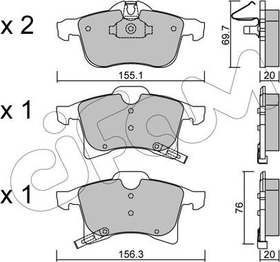 Cifam 822-539-0 - Brake Pad Set, disc brake autospares.lv