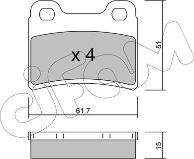 Cifam 822-535-0 - Brake Pad Set, disc brake autospares.lv