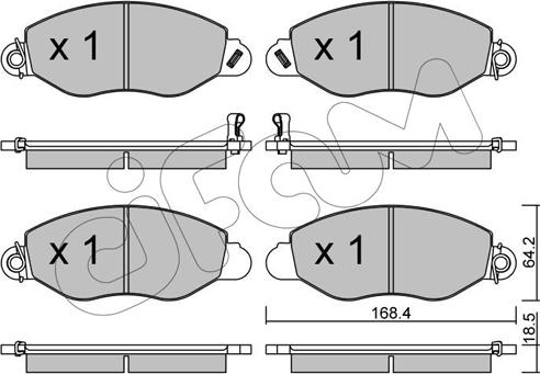 Cifam 822-536-0 - Brake Pad Set, disc brake autospares.lv