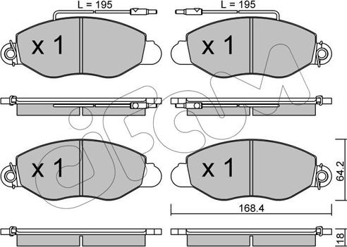 Cifam 822-536-1 - Brake Pad Set, disc brake autospares.lv