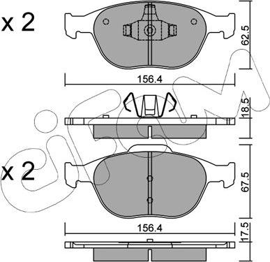 Cifam 822-533-0 - Brake Pad Set, disc brake autospares.lv