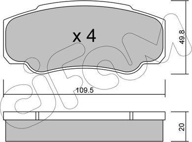 Cifam 822-532-0 - Brake Pad Set, disc brake autospares.lv