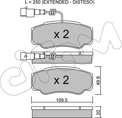 Cifam 822-532-1 - Brake Pad Set, disc brake autospares.lv