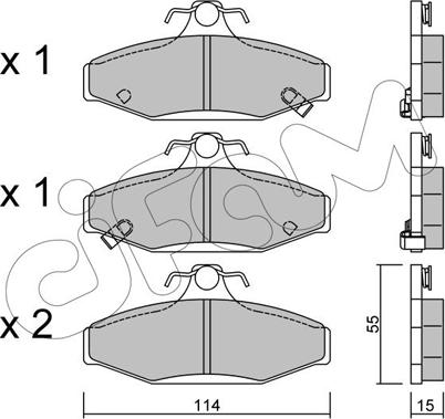 Cifam 822-520-0 - Brake Pad Set, disc brake autospares.lv