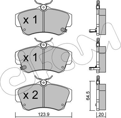 Cifam 822-521-0 - Brake Pad Set, disc brake autospares.lv