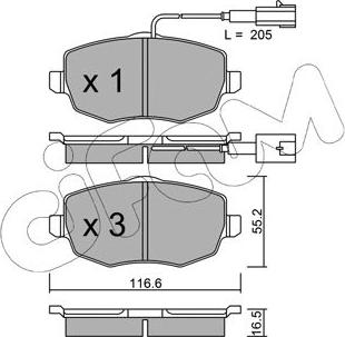 Cifam 822-528-1 - Brake Pad Set, disc brake autospares.lv