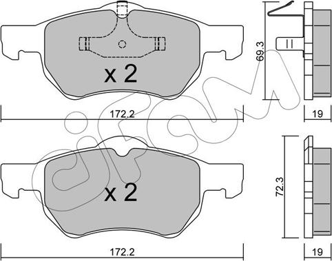 Cifam 822-523-0 - Brake Pad Set, disc brake autospares.lv