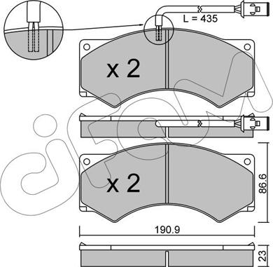 Cifam 822-579-1 - Brake Pad Set, disc brake autospares.lv