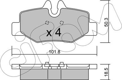 Cifam 822-576-0 - Brake Pad Set, disc brake autospares.lv