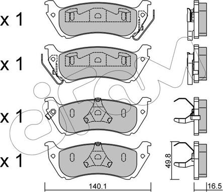 Cifam 822-570-0 - Brake Pad Set, disc brake autospares.lv