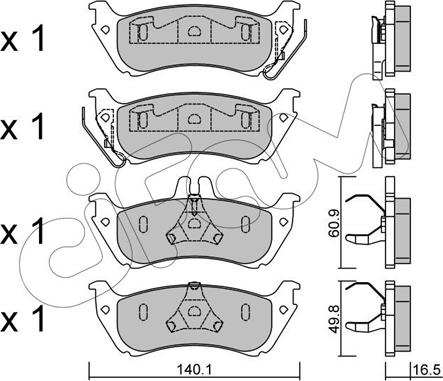 Cifam 822-570-1 - Brake Pad Set, disc brake autospares.lv