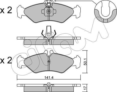 Cifam 822-571-0 - Brake Pad Set, disc brake autospares.lv