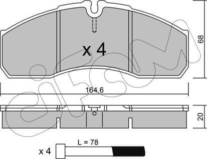 Cifam 822-578-5 - Brake Pad Set, disc brake autospares.lv