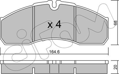 Cifam 822-578-3 - Brake Pad Set, disc brake autospares.lv