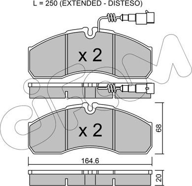Cifam 822-578-7 - Brake Pad Set, disc brake autospares.lv