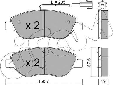 Cifam 822-577-1 - Brake Pad Set, disc brake autospares.lv