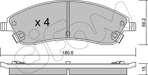 Cifam 822-699-0 - Brake Pad Set, disc brake autospares.lv