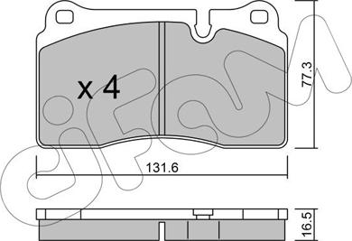 Cifam 822-695-0 - Brake Pad Set, disc brake autospares.lv