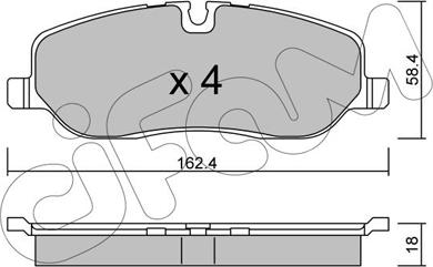 Cifam 822-693-0 - Brake Pad Set, disc brake autospares.lv