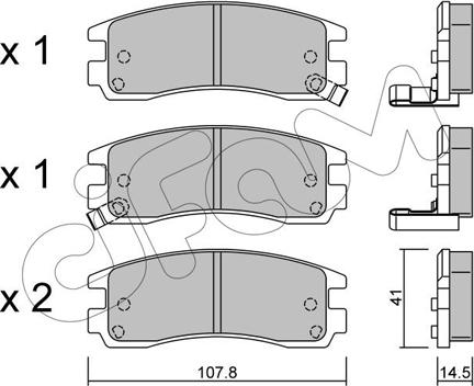 Cifam 822-697-0 - Brake Pad Set, disc brake autospares.lv