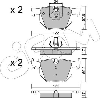 Cifam 822-644-4 - Brake Pad Set, disc brake autospares.lv