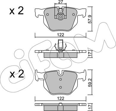 Cifam 822-644-0 - Brake Pad Set, disc brake autospares.lv