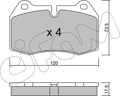 Cifam 822-645-0 - Brake Pad Set, disc brake autospares.lv