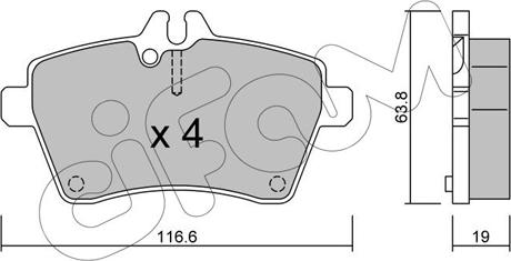Cifam 822-646-0 - Brake Pad Set, disc brake autospares.lv
