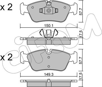 Cifam 822-640-0 - Brake Pad Set, disc brake autospares.lv