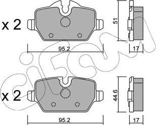Cifam 822-641-0 - Brake Pad Set, disc brake autospares.lv