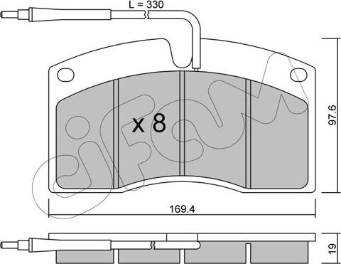 Cifam 822-648-0 - Brake Pad Set, disc brake autospares.lv