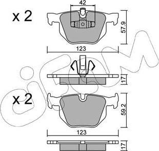 Cifam 822-643-0 - Brake Pad Set, disc brake autospares.lv