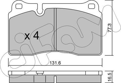 Cifam 822-659-0 - Brake Pad Set, disc brake autospares.lv