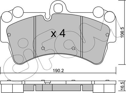 Cifam 822-654-0 - Brake Pad Set, disc brake autospares.lv