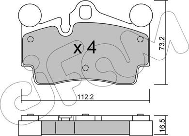 Cifam 822-655-0 - Brake Pad Set, disc brake autospares.lv