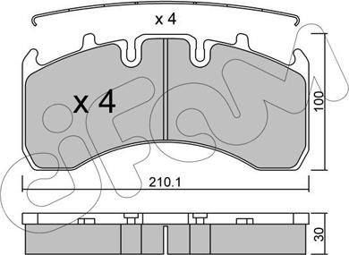 Cifam 822-650-0 - Brake Pad Set, disc brake autospares.lv