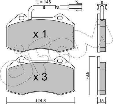 Cifam 822-651-1 - Brake Pad Set, disc brake autospares.lv