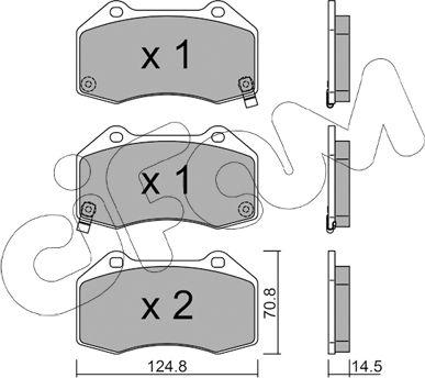 Cifam 822-651-3 - Brake Pad Set, disc brake autospares.lv