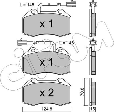 Cifam 822-651-2 - Brake Pad Set, disc brake autospares.lv