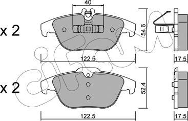 Cifam 822-666-2 - Brake Pad Set, disc brake autospares.lv