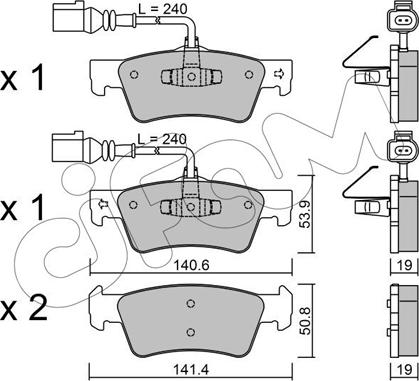 Cifam 822-661-0 - Brake Pad Set, disc brake autospares.lv