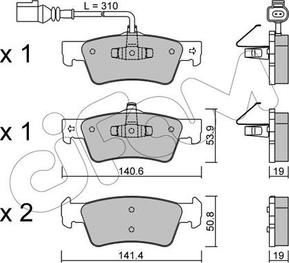 Cifam 822-661-1 - Brake Pad Set, disc brake autospares.lv