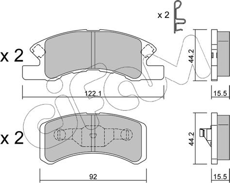 Cifam 822-605-0 - Brake Pad Set, disc brake autospares.lv