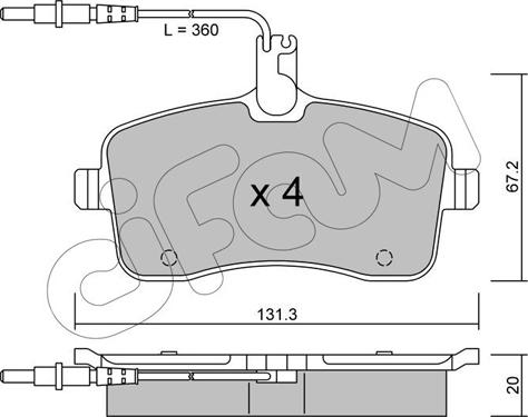 Cifam 822-600-0 - Brake Pad Set, disc brake autospares.lv